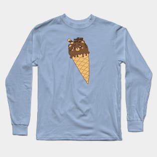 Chocolate Bear Ice Cream Long Sleeve T-Shirt